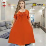 Elegant Ruffle Detail Satin Nighty – Premium Comfort Wear - Image 12