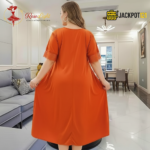 Elegant Ruffle Detail Satin Nighty – Premium Comfort Wear - Image 13