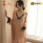 Three Piece Soft Net Nighty Inner & Gown & Panty - Image 10