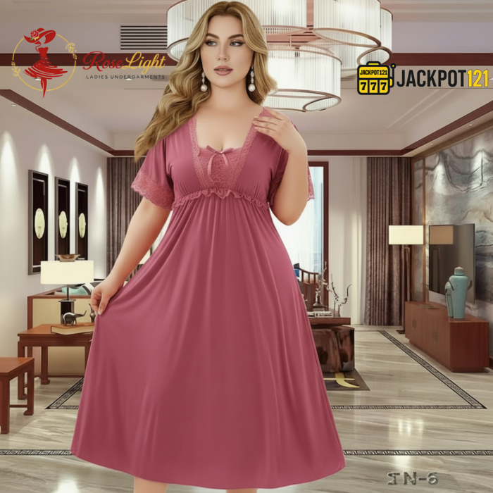 Elegant Lace Satin Nighty – Premium Quality and Comfort Wear - Image 16