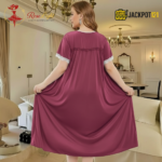 Elegant Bow Detail Satin Nighty – Premium Comfort Wear - Image 15