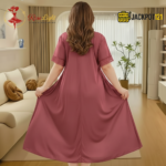 Elegant Lace Trim Satin Nighty – Premium Comfort Wear - Image 17