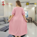 Elegant Ruffle Detail Satin Nighty – Premium Comfort Wear - Image 17