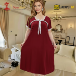 Elegant Bow Detail Satin Nighty – Premium Comfort Wear - Image 16