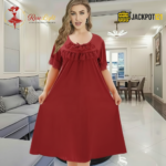 Elegant Ruffle Detail Satin Nighty – Premium Comfort Wear - Image 18