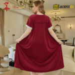 Elegant Bow Detail Satin Nighty – Premium Comfort Wear - Image 17