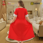 Elegant Lace Contrast Satin Nighty – Soft Comfort Luxury Wear - Image 19