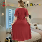 Elegant Lace Detail Satin Nighty – Premium Comfort Wear for Women - Image 19