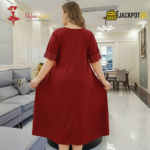 Elegant Ruffle Detail Satin Nighty – Premium Comfort Wear - Image 19