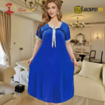 Elegant Bow Detail Satin Nighty – Premium Comfort Wear - Image 18