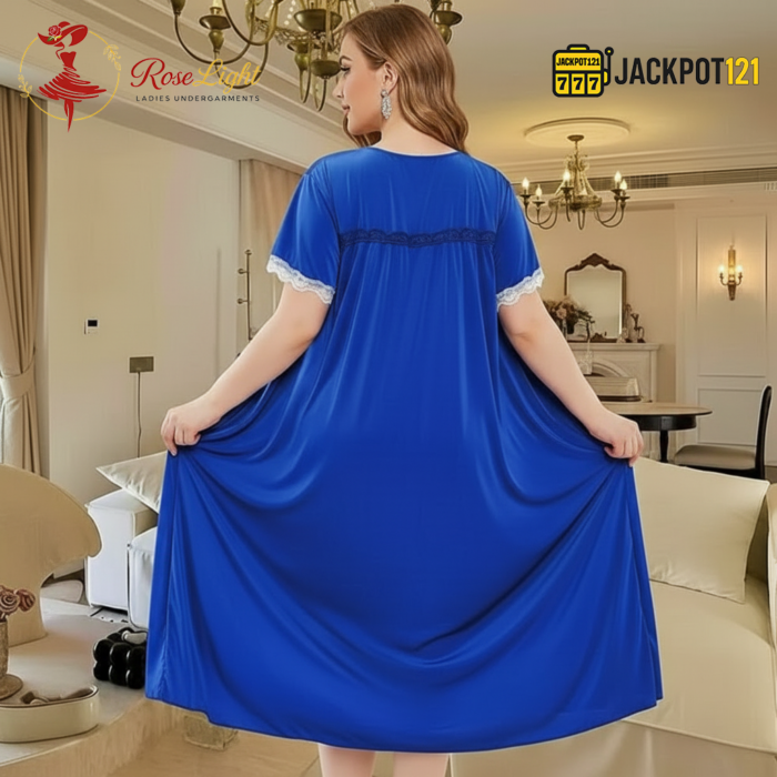 Elegant Bow Detail Satin Nighty – Premium Comfort Wear - Image 19