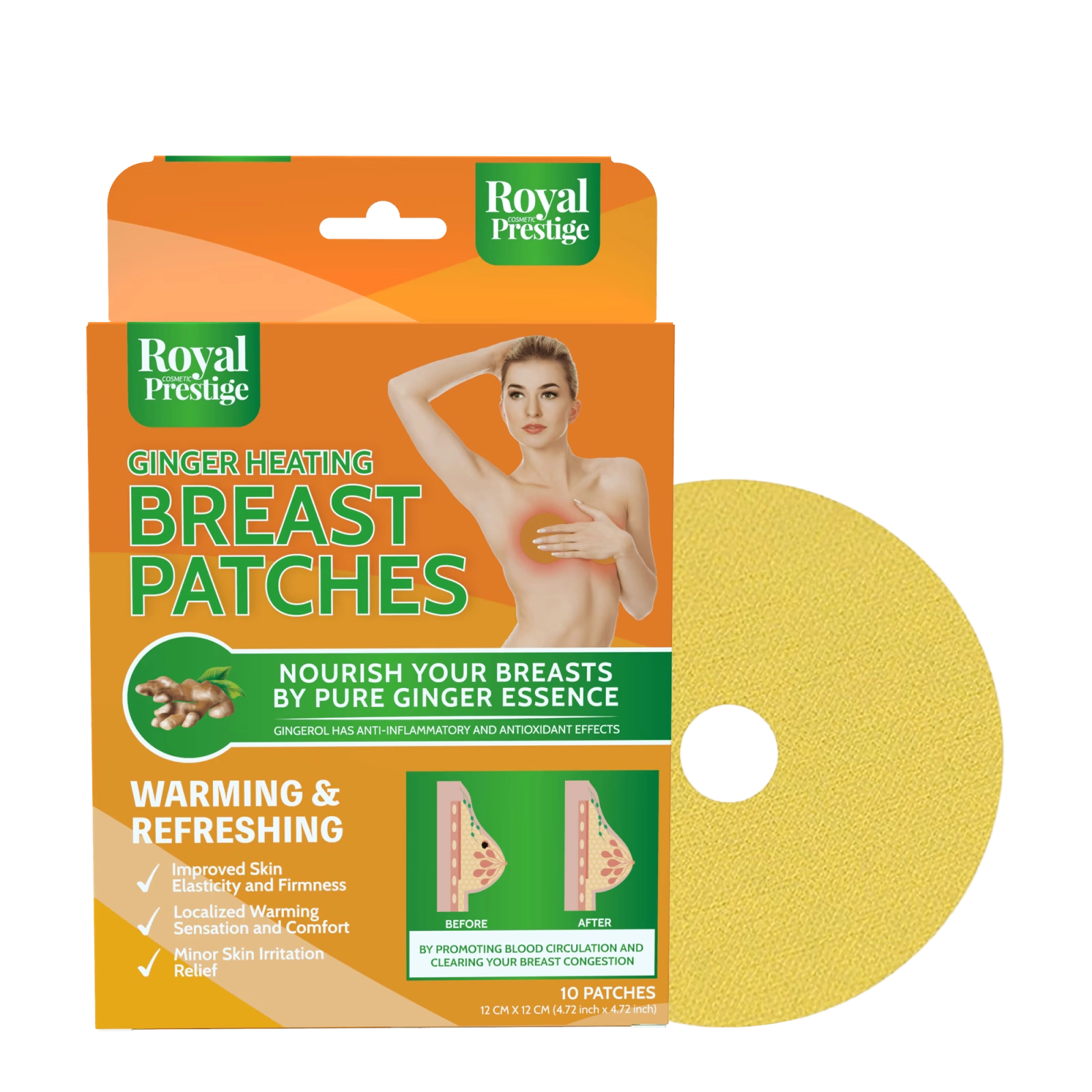 Royal Prestige Ginger Breast Patch - Herbal Warming Care 01 Royal Prestige Ginger Mammary Gland Patch | Herbal Warming Breast Care Patch - Image 1