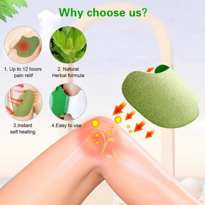 Royal Prestige Herbal Wormwood Knee Relief Patches – 12 Premium Comfort Patches - Image 6
