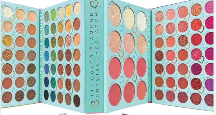 Huda Romance Kiss Fashion Queen Moon Princess 4 Fold 140 Color Eyeshadow Palette - Image 2