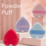 2 pcs Cute Soft Heart Shaped Velvet Powder Puff Portable Heart Shaped Makeup Puff Soft Powder Puff