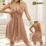 Elegant Red Lace Net Nighty – Romantic Luxury Sleepwear - Image 14