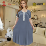 Elegant Bow Detail Satin Nighty – Premium Comfort Wear - Image 20