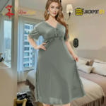 Elegant Lace Detail Satin Nighty – Premium Comfort Wear for Women - Image 20