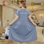 Elegant Bow Detail Satin Nighty – Premium Comfort Wear - Image 21