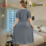 Elegant Lace Detail Satin Nighty – Premium Comfort Wear for Women - Image 21