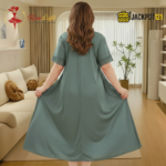 Elegant Lace Trim Satin Nighty – Premium Comfort Wear - Image 21