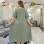 Elegant Ruffle Detail Satin Nighty – Premium Comfort Wear - Image 21