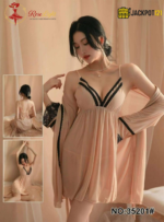 Three Piece Soft Net Nighty Inner & Gown & Panty - Image 13
