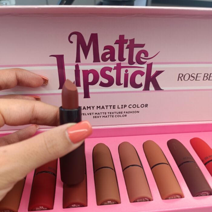 Rose Berry 12 Colors Matte Lipstick Set - Image 4