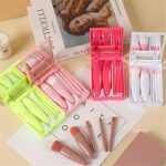 5pcs Travel Size Makeup Brushes Set with Case & Mirror