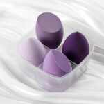 4 Pcs Makeup Sponges Blender Set Professional Beauty Sponge Foundation Blending Blender Beauty Sponge For Makeup Tool with Gift Box Latex-Free Dry Wet Use Foundation Cosmetic Makeup Accessories - Image 4