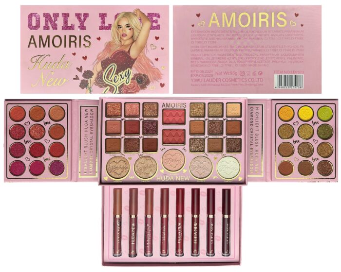 Matte & Glitter Eyeshadow Makeup Kit with Brush | Professional - Image 2