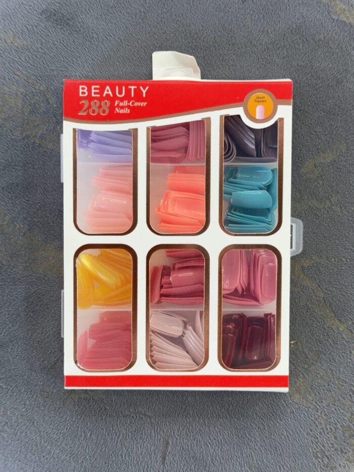 288 Pcs Colorful Acrylic Full Cover Artificial Nails Set - Image 2