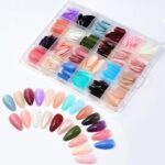 576 Pcs Artificial Nails with Glue Multicolor - Image 2