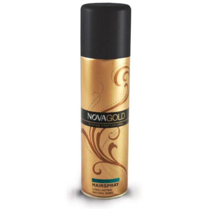 Nova Gold Super Firm Hold Hair Spray 200ml | Long-Lasting Hold - Image 2