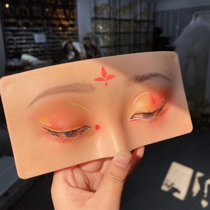 Perfect Aid to Practicing Makeup, Silicone Face Eye Makeup Practice Board - Image 5