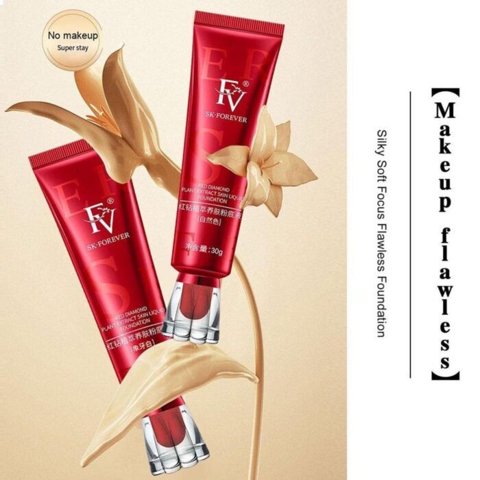 FV SK Forever Foundation Tube China Red Skin Liquid Real Diamond Waterproof - Image 2