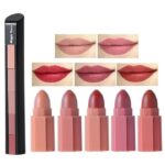 5-in-1 Matte Lipstick Set | Waterproof, Long Lasting Red & Nude Shades - Image 4
