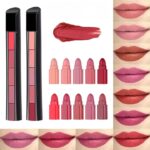 5-in-1 Matte Lipstick Set | Waterproof, Long Lasting Red & Nude Shades - Image 3
