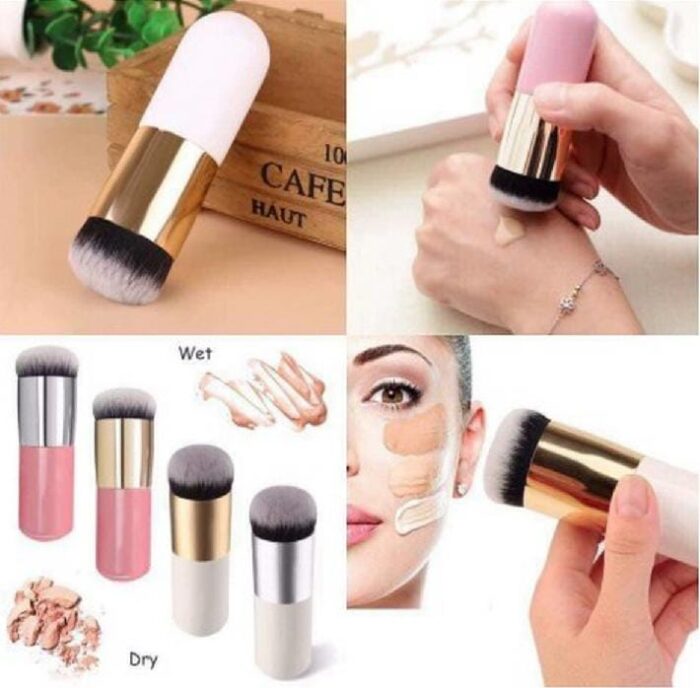 Chubby Pier Foundation Brush - Kabuki Foundation Brush - Blush On Brush - Image 2