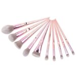 O.TWO.O Chrome Makeup Brush Set – 10Pcs Professional Kit - Image 4