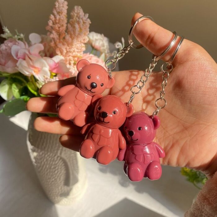 Mocallure Teddy Keychain Matte Lipgloss Pack of 6 – Cute & Long-Lasting - Image 2