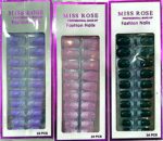 MISS ROSE PROFESSIONAL MAKE-UP – Fashion Nails (24PCS) - 1 Pack