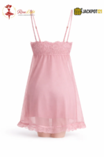 Women’s Sexy Lace Baby Doll Nighty – Pink (Free Size) - Image 8