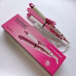 Kemei KM-1291 3-in-1 Hair Straightener, Curler & Crimper | Professional Hair Styling Tool - Image 2