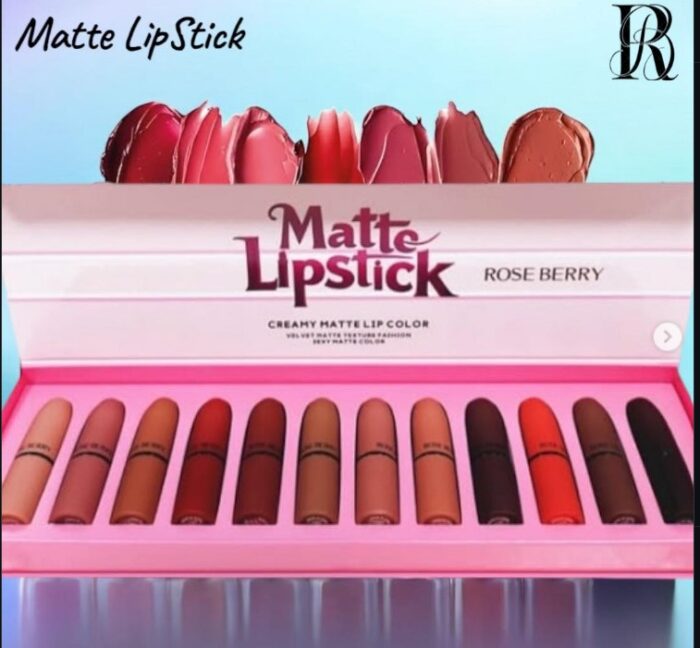 Rose Berry 12 Colors Matte Lipstick Set - Image 2