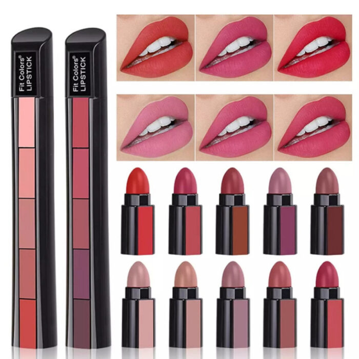 5 in 1 Lipstick – Beauty Multi-Functional Lip Makeup | Moisturizing, Long-Lasting Color | SPF Protection - Image 4
