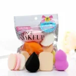 Keli 6-in-1 multicolour makeup sponge and powder puff set