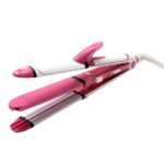 Kemei KM-1291 3-in-1 Hair Straightener, Curler & Crimper | Professional Hair Styling Tool - Image 3