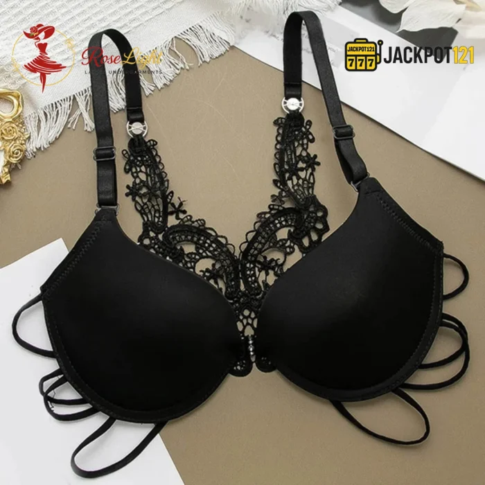 Front Closure Push Up Bra with Underwire - Image 4