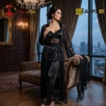 Elegant Nightie Satin Silk Smooth Pajama Set – Luxury Soft Lounge & Sleepwear - Image 11